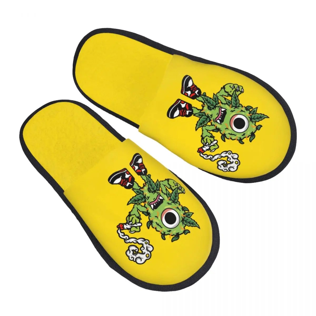 

Женские домашние тапочки университета монстров с индивидуальным принтом, уютные теплые пушистые тапочки из пены с эффектом памяти, домашняя уличная обувь