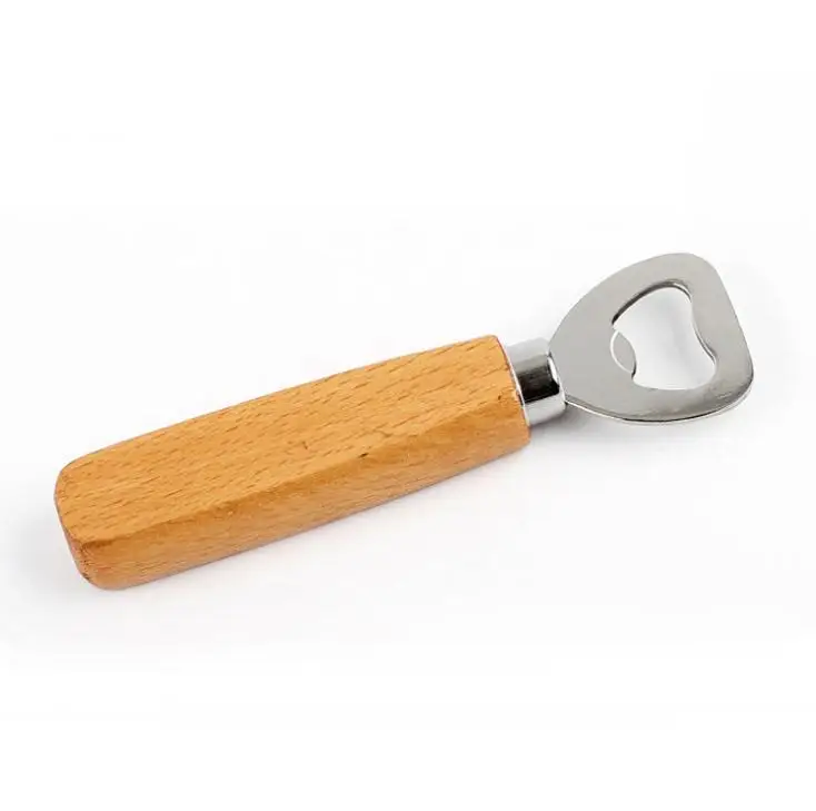 Stainless Steel Wooden Handle Red Wine Beer Bottle Opener Bar Tools Wholesale