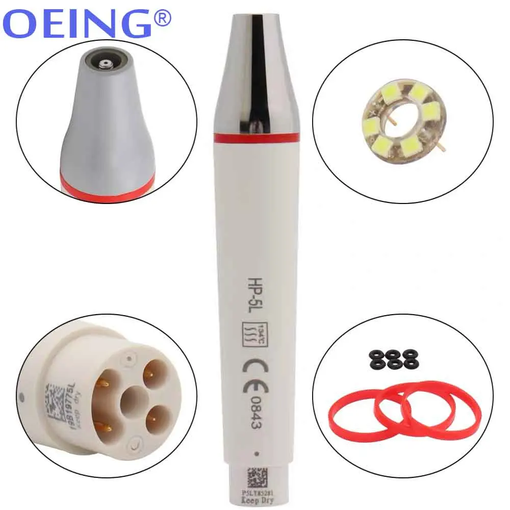 Dental Ultrasonic Scaler Handpiece Teeth Whitening Sterilized  Detachable LED Ligh HW-3H HW-5L Fit WOODPECKER/EMS Scaling Tips