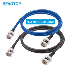 1PCS 75Ohm HD SDI BNC to BNC Male/ Female Black/Blue Mini RG59 Cable 75-2.5 1855A Pigtail for HD-SDI/3G-SDI/Video Camera CCTV