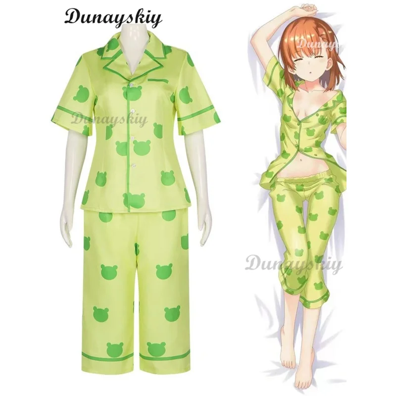 Misaka Mikoto Cosplay Anime Toaru Kagaku No Railgun Cosplay Costume Girl Cute Daily Pajamas Halloween Carnival Suit New Skin