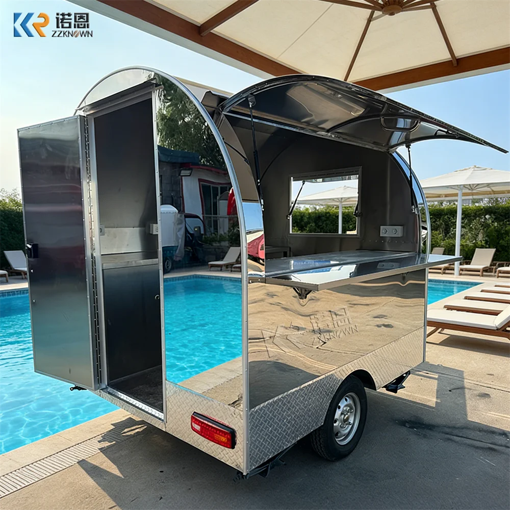 

Портативный фудтрак для барбекю, пиццы и закусок, полностью оборудованный, для уличной торговли