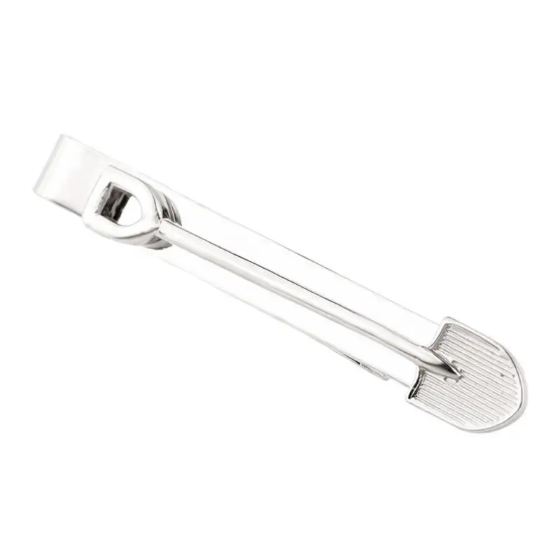 A52E Necktie Clip with Silver Tone Finish for Business and Meetings