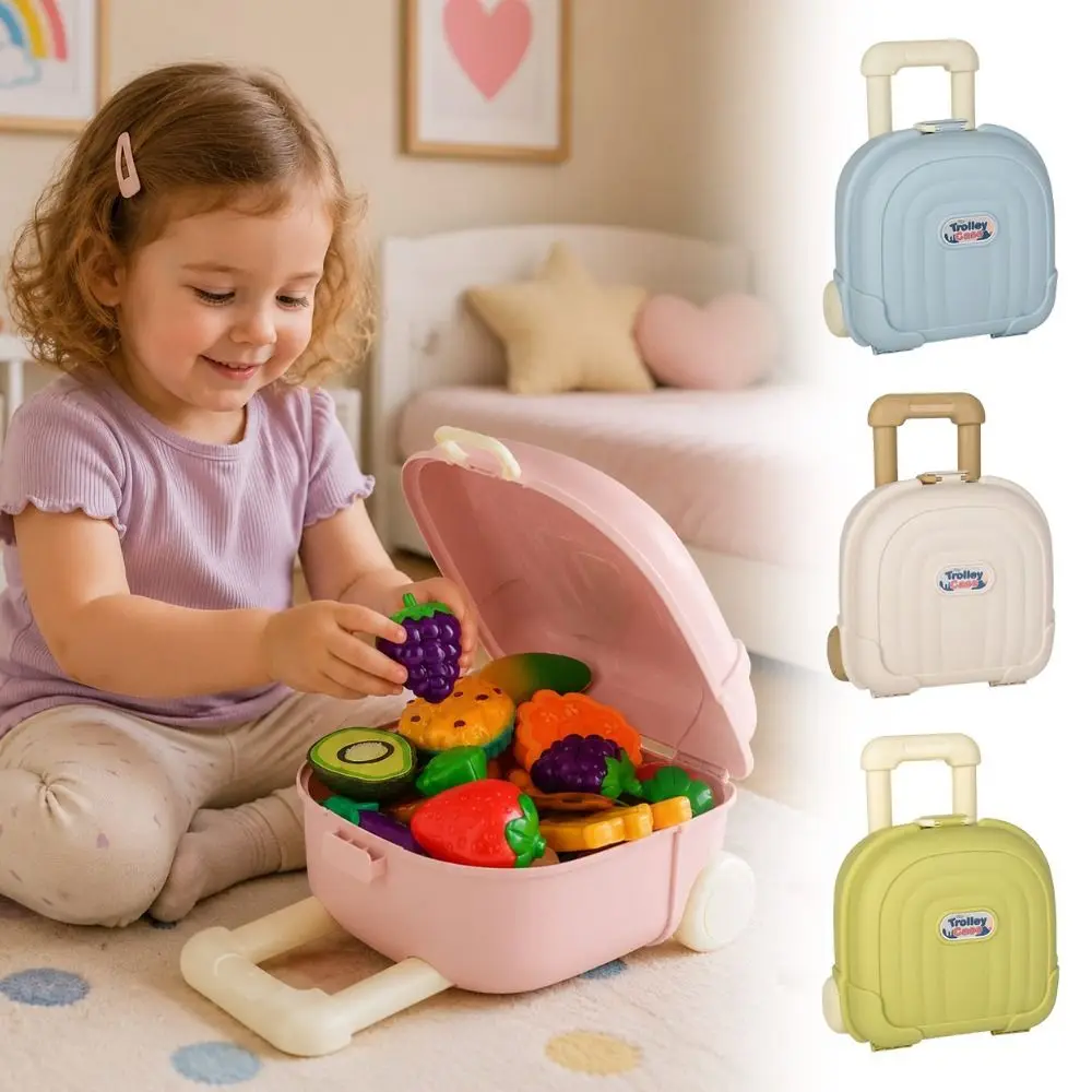 New Mini Suitcase Storage Box Retractable Handle Desk Organizer Toy Organizer Rolling Wheel Mini Luggage Box