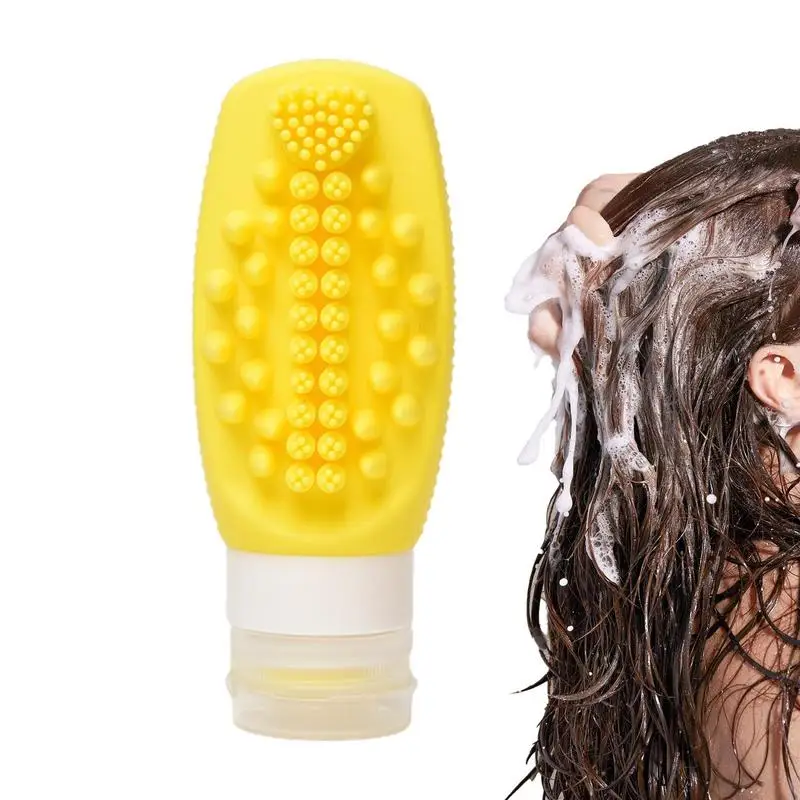 Refillable Bottles Portable Soft Silicone Travel Shampoo Cosmetics Gel Containers Bottles Squeezable With Suction Cup 60ml 89ml