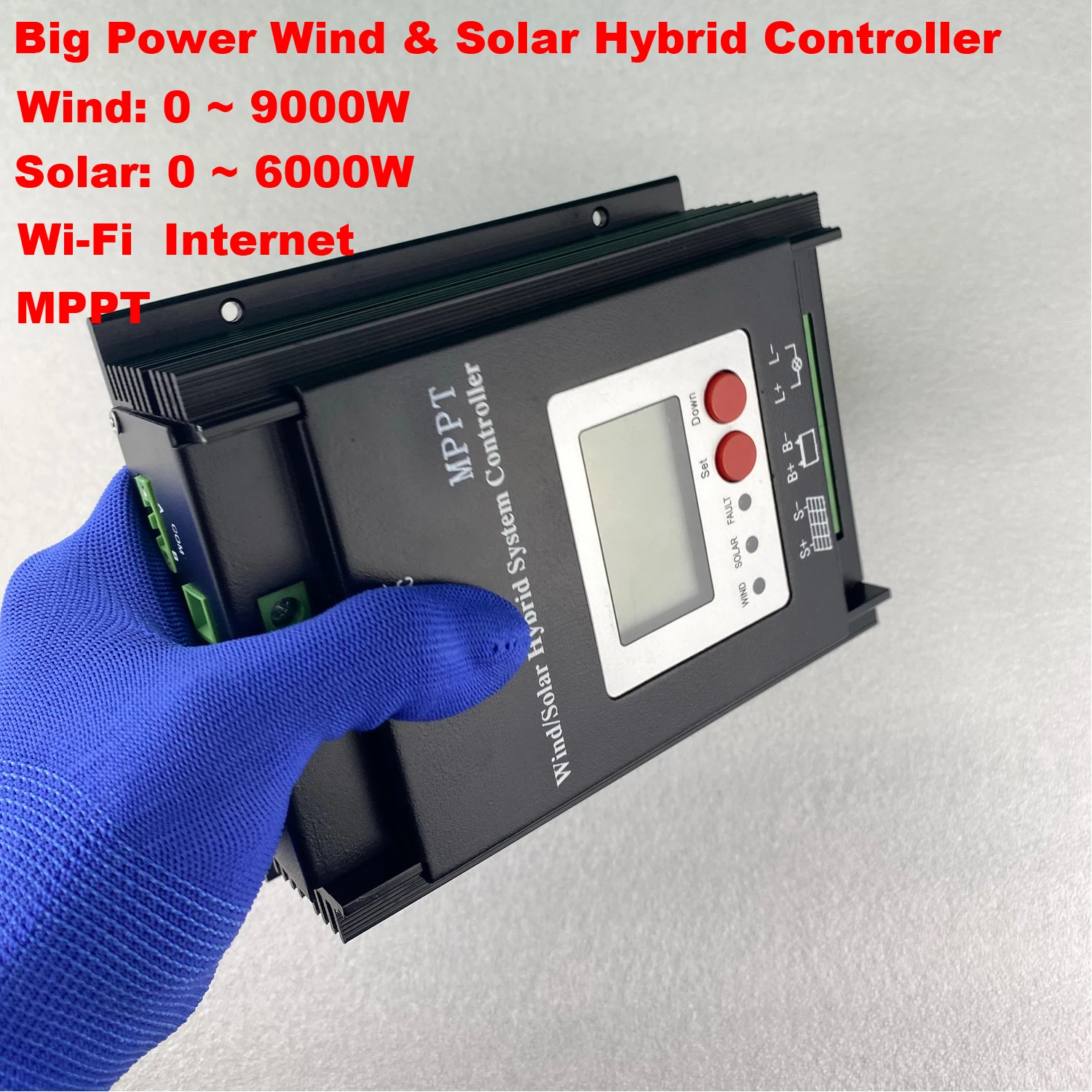3000 واط 4KW الهجين الرياح جهاز تحكم يعمل بالطاقة الشمسية منظم MPPT السيارات مباراة 12 فولت 24 فولت 48 فولت اختياري واي فاي أندرويد App لنظام الطاقة الهجين