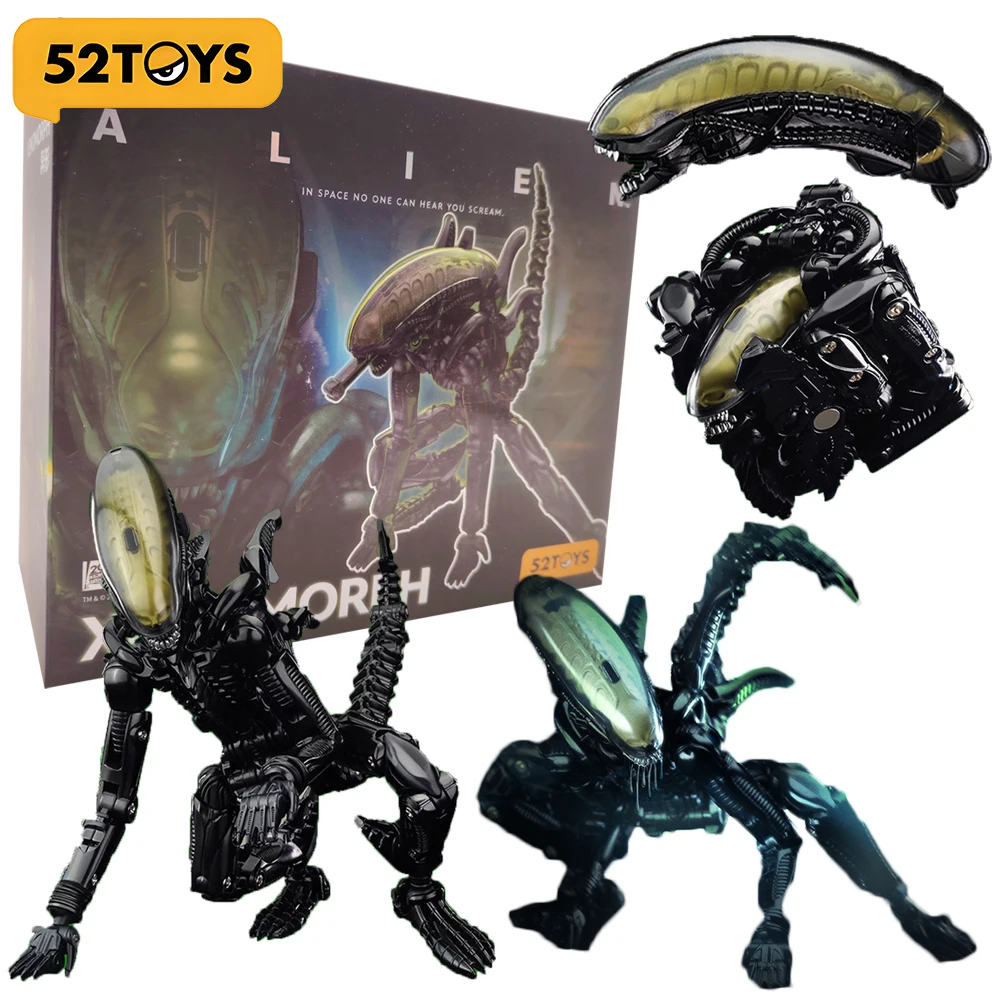 정품 52 TOYS 제노모프 액션 피규어 IB13 변형 가능한 큐브 조립 장난감 수집용 모델 어린이를 위한 휴일 선물