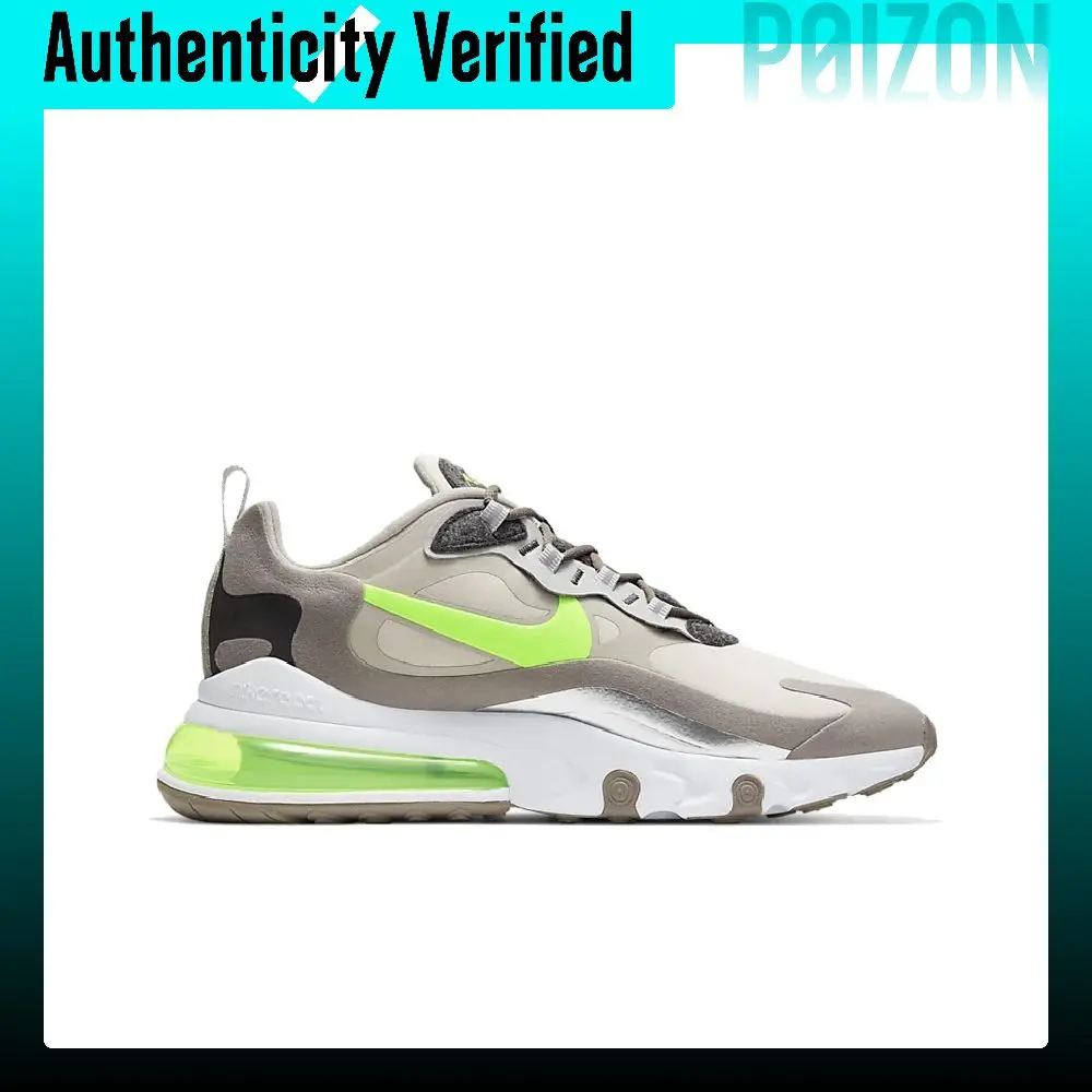 Nike Air Max 270 Running Shoes Unisex Low Top White/Metallic Silver/Electric Green CQ4598-231 - view 3
