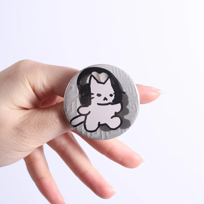 Music Lover Cat Dog Enamel Pins Headphone Animal Brooches Funny Pet Portrait Lapel Badges Gift For Girls