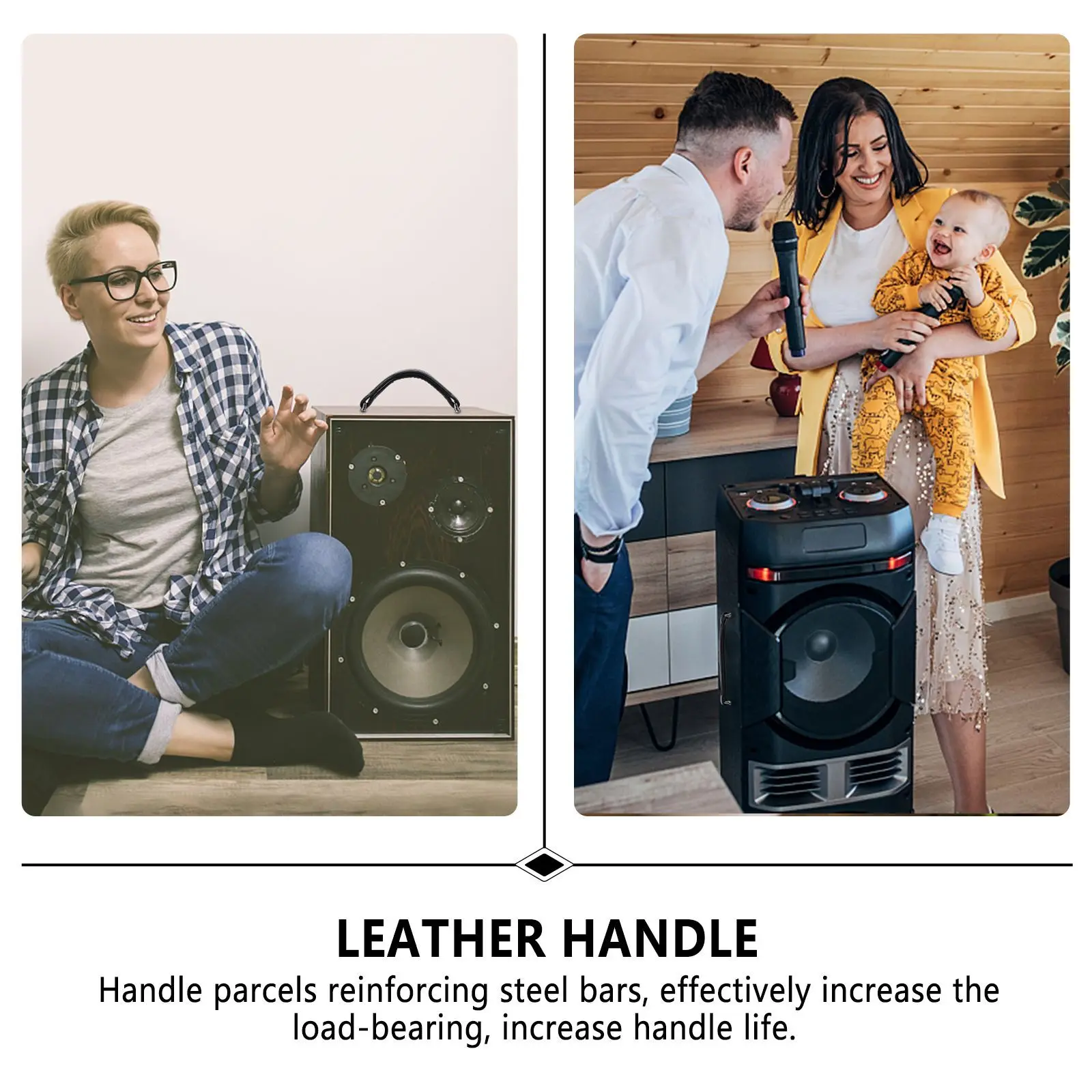 Amplifier Handle Vintage Style Durable Artificial Reinforced Steel Bars Sewing Accuracy Lightweight for Amp