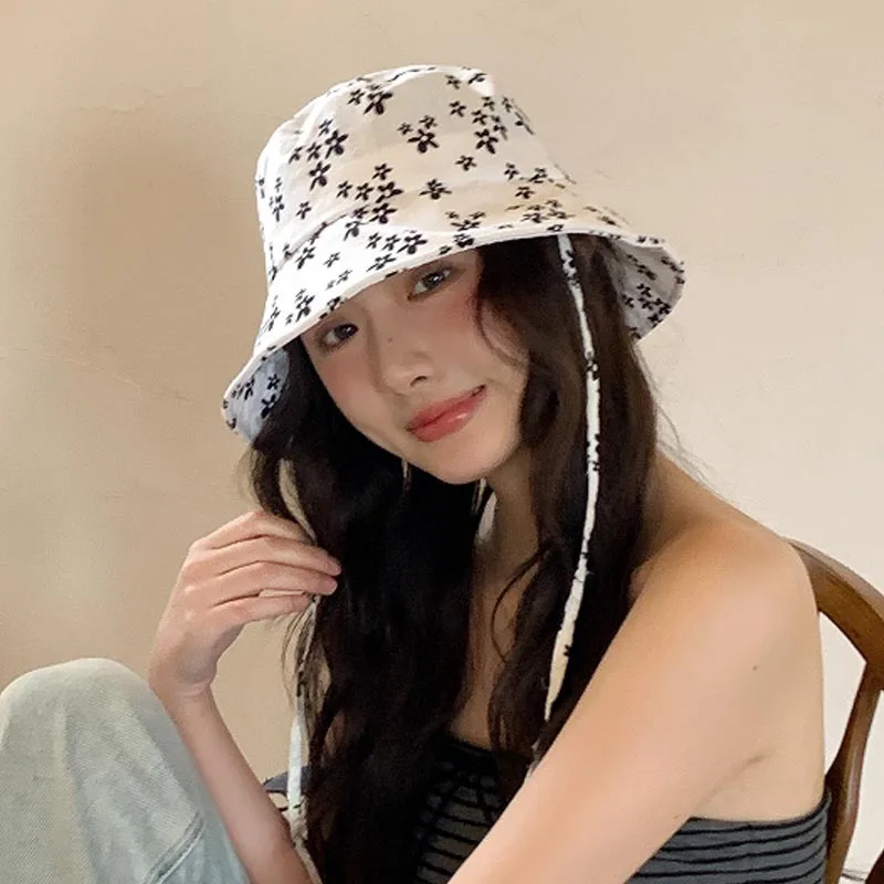 

Women Hat Spring Sweet And Versatile Small Bucket Hat Shows Off The Face Rovides Sun Protection Pink Flower Funny For Cute Girl