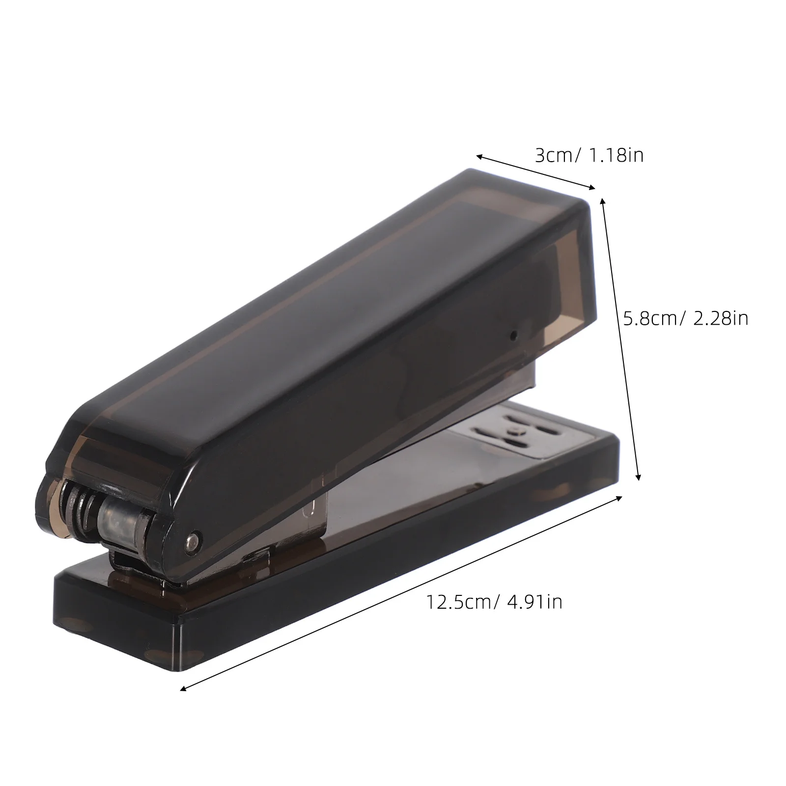 Stylish Black Acrylic Stapler Large Capacity Stable Placement Office School Home Efficient Document Organization