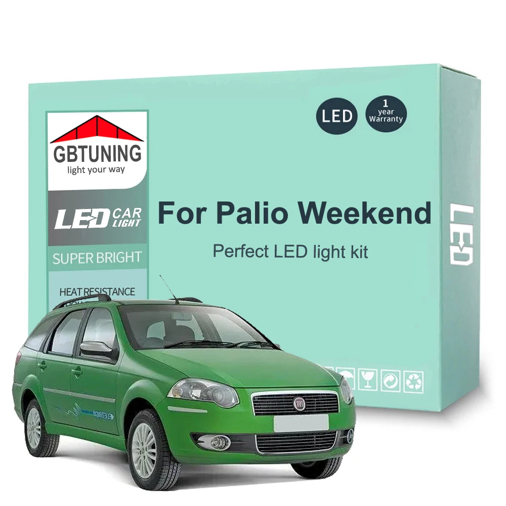 9Pcs Cars Accessories For Fiat Palio Weekend 2002-2011 2012 2013 2014 2015 2016 2017 2018 Canbus LED Interior Light Bulb Tools