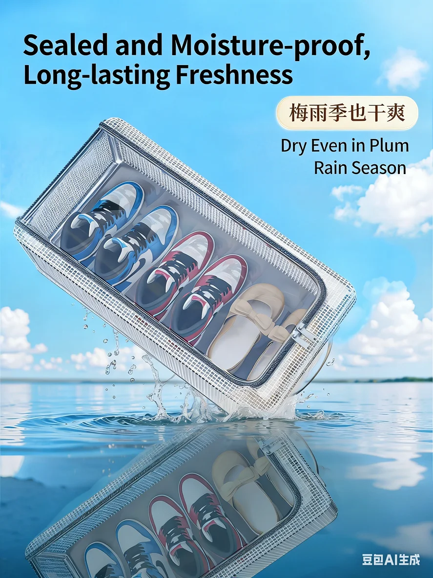 

Прозрачный складной органайзер для обуви: идеальное решение для студенческого общежития, экономия места