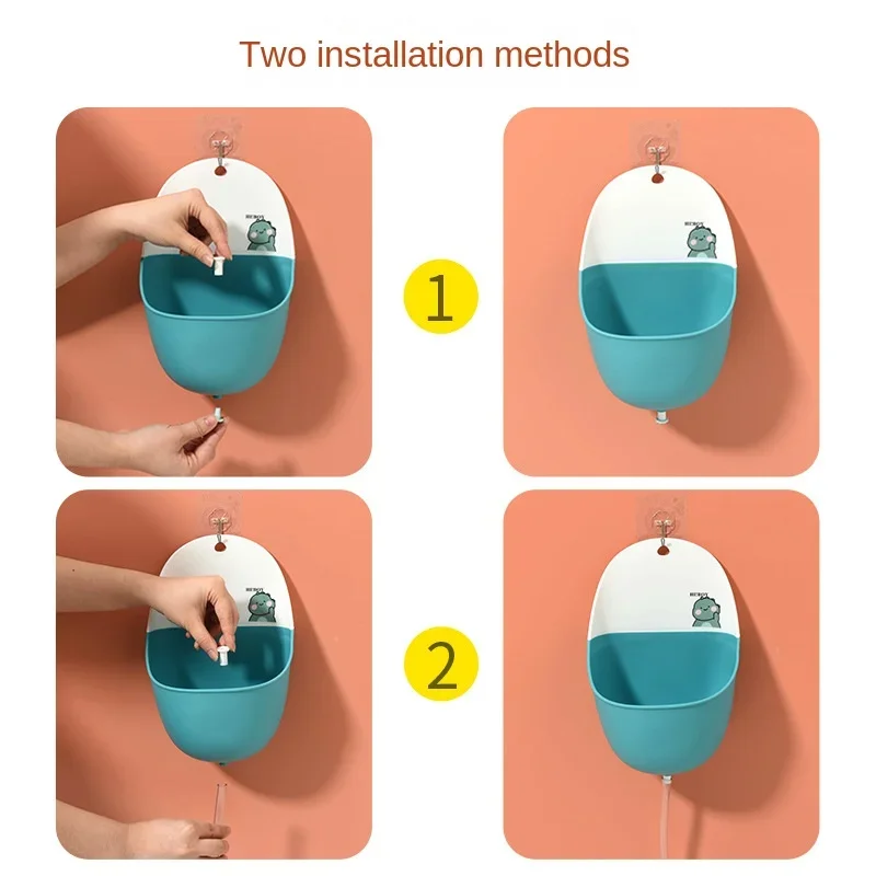 New Boy Pee Toilet Cartoon Infant Bathroom Wall-Mounted Urinal Kids Toilet Urinal Foldable Baby Potty Training Kids Travel Potty