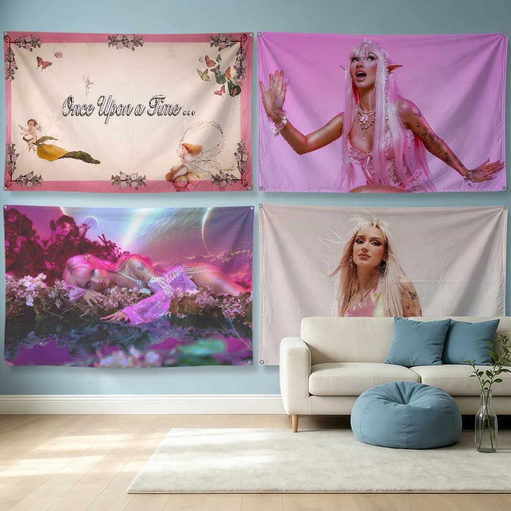Singer P-peach Prc Flag Polyester Banner Art Flags For Party Club Outdoor Interior Wall Paper Decoration Banner Fans Gift