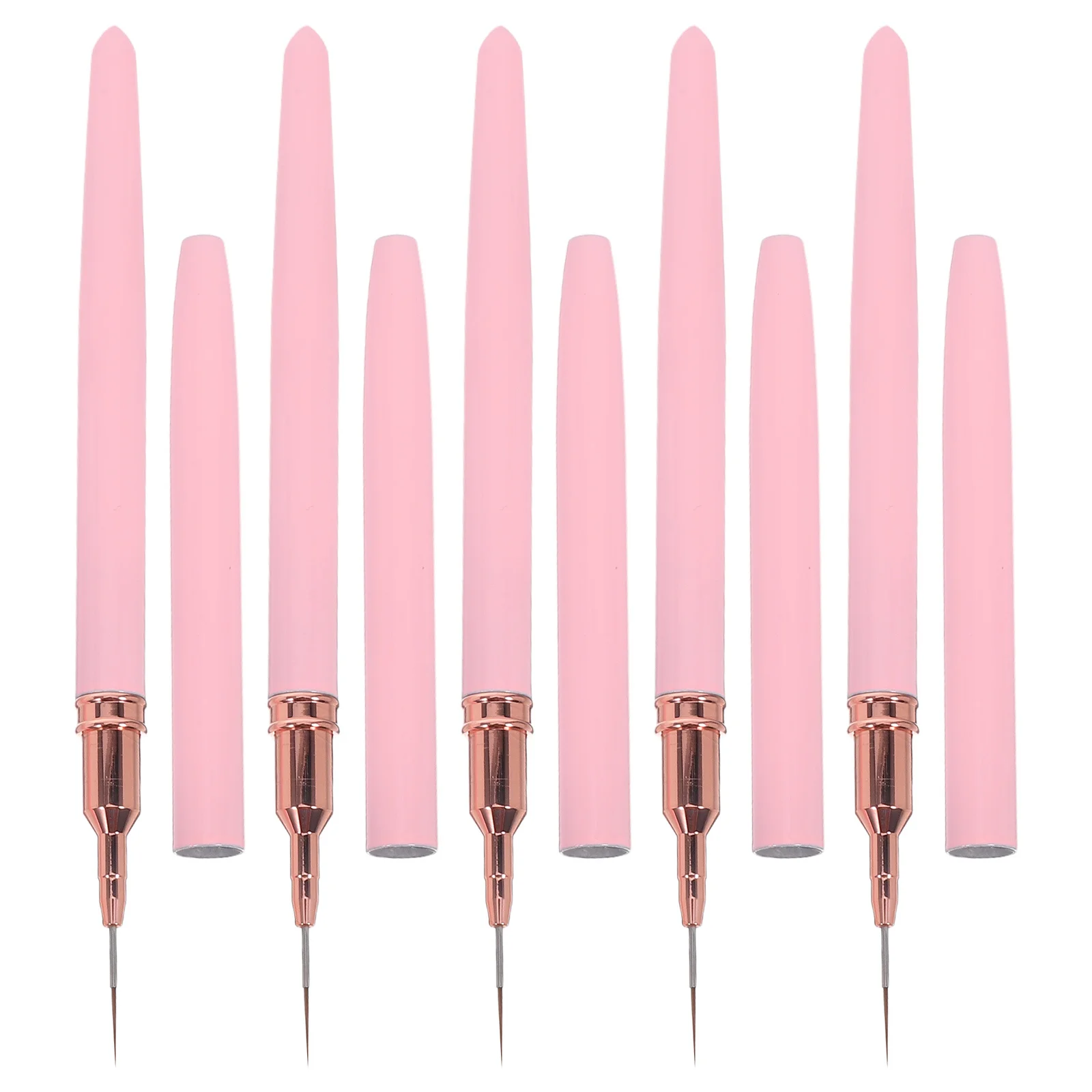 

5Pcs Tiny Nail Brush Kit for Nail Art Detail Work Smooth Gel Liner Pens Fine Drawing Brushes for Professional Salon DIY Manicure