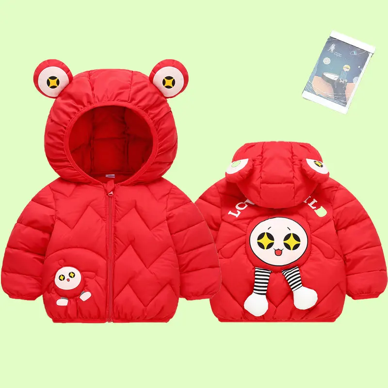 Baby Winter Coat 2-5 Year Baby Boys Baby Girls Winter Cotton Clothes Cartoon Candy Color Jacket for Children's Snowsuit Clothing