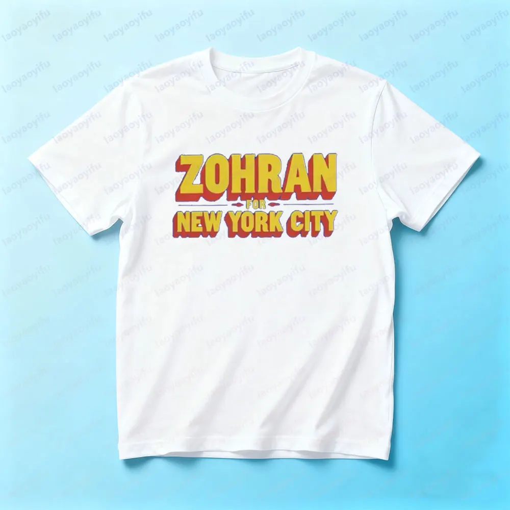 Zohran Mamdani لمدينة نيويورك مايور ميرش قميص Zohran Mamdani دعم تي شيرت أحدث الطراز الحديث العصري الرجال النساء للجنسين ملابس علوية من القطن