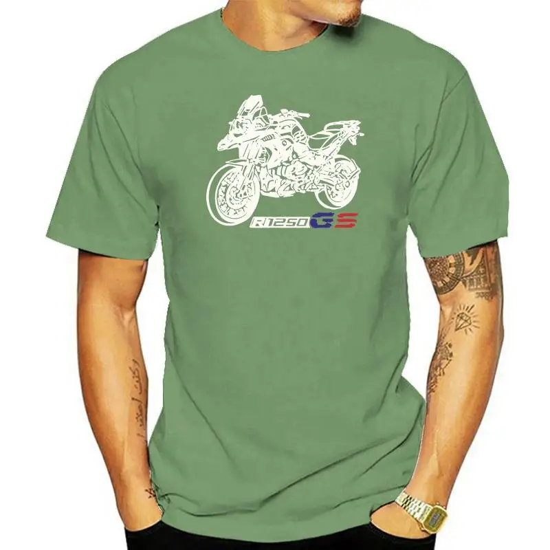 New Pure 100% Cotton Short Sleeves Fashion 2023 Motorcycle Motorrad R1250gs R 1250 Gs R 1250gs T-Shirt