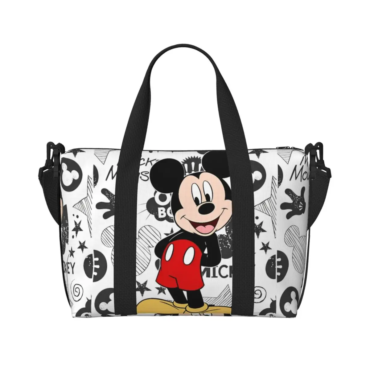 

Wonmen's Mickey Mouse Hand Bags Waterproof Tote Bag HandBag with Zipper for Gym Grocery Travel