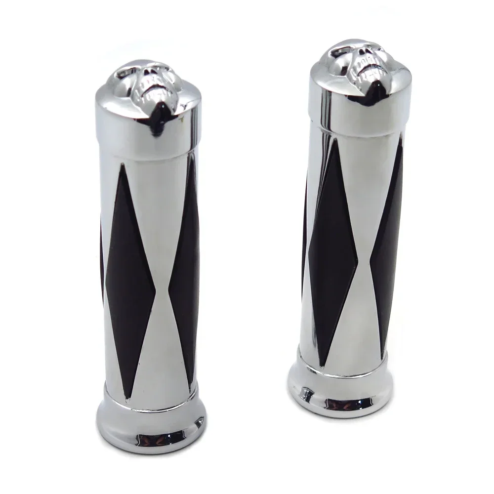 Motorcycle SKULL 22MM Grips Handlebar Grips For Harley Davidson Softail And Universal Model