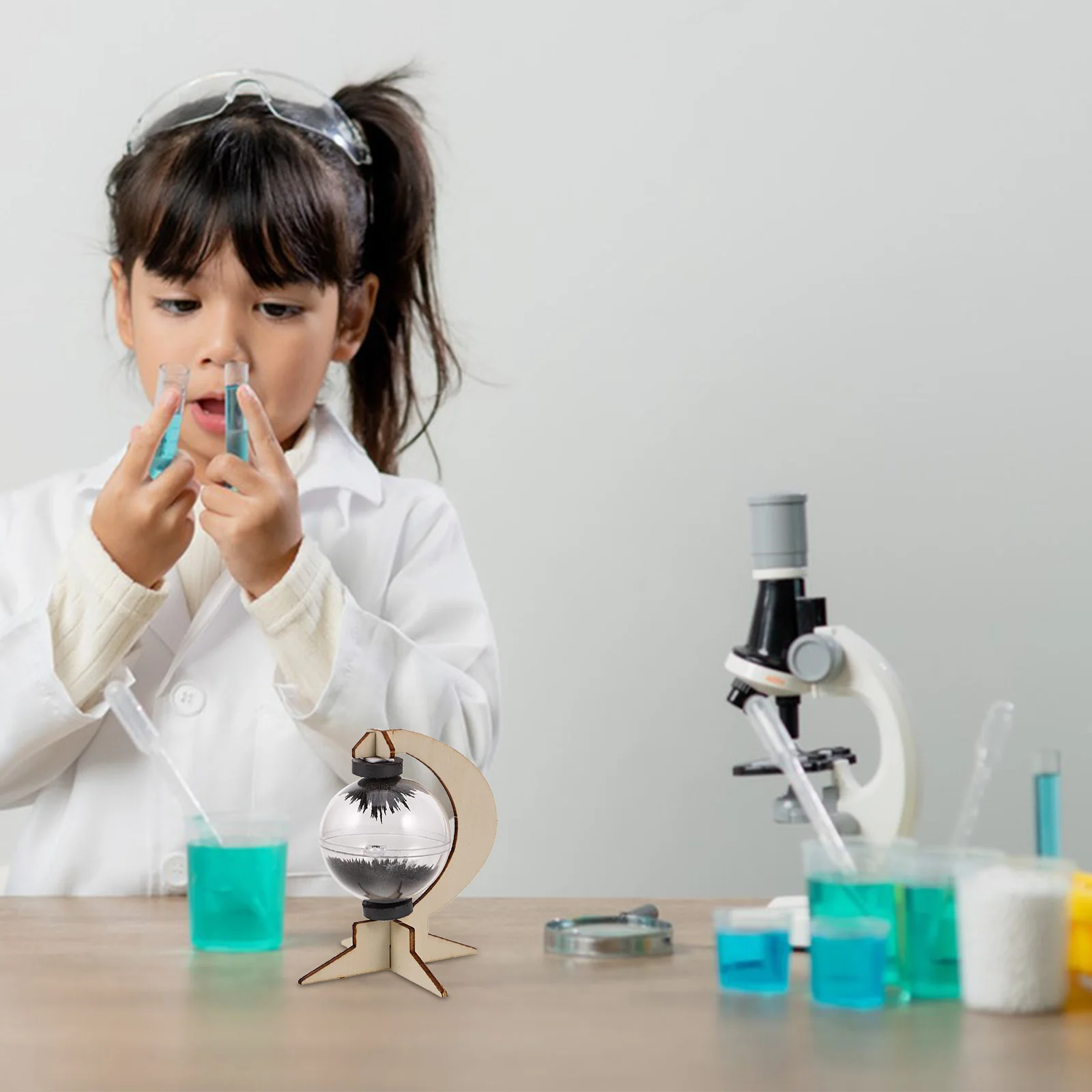 1 set di materiali per esperimenti di magnetismo Kit di progetti scientifici Set di creatori di magnetismo artigianali fai-da-te Sussidio didattico per linee di campo magnetico