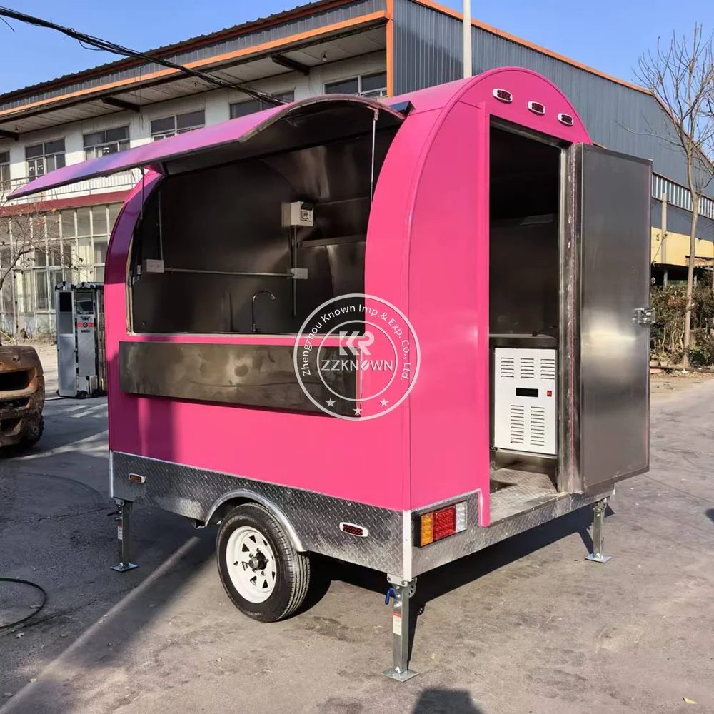 2025 Customized Fiberglass Food Trailer Vending Cart Small Food Trailer For Sale