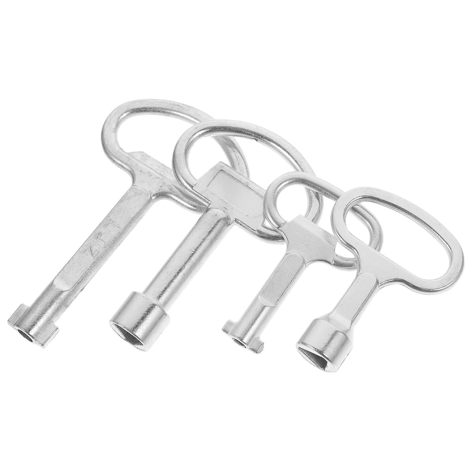 4pcs Zinc Alloy Compact Multi-functional Utility Kit Plumber Key Triangle Spanner Hand Tools Practical Daily