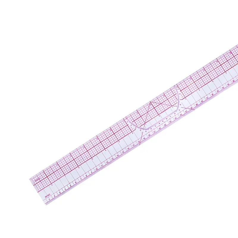 45cm Tailor Multi-function Grading Ruler Double Side Metric Straight Ruler Sewing Craft Tool Plastic Transparent Ruler