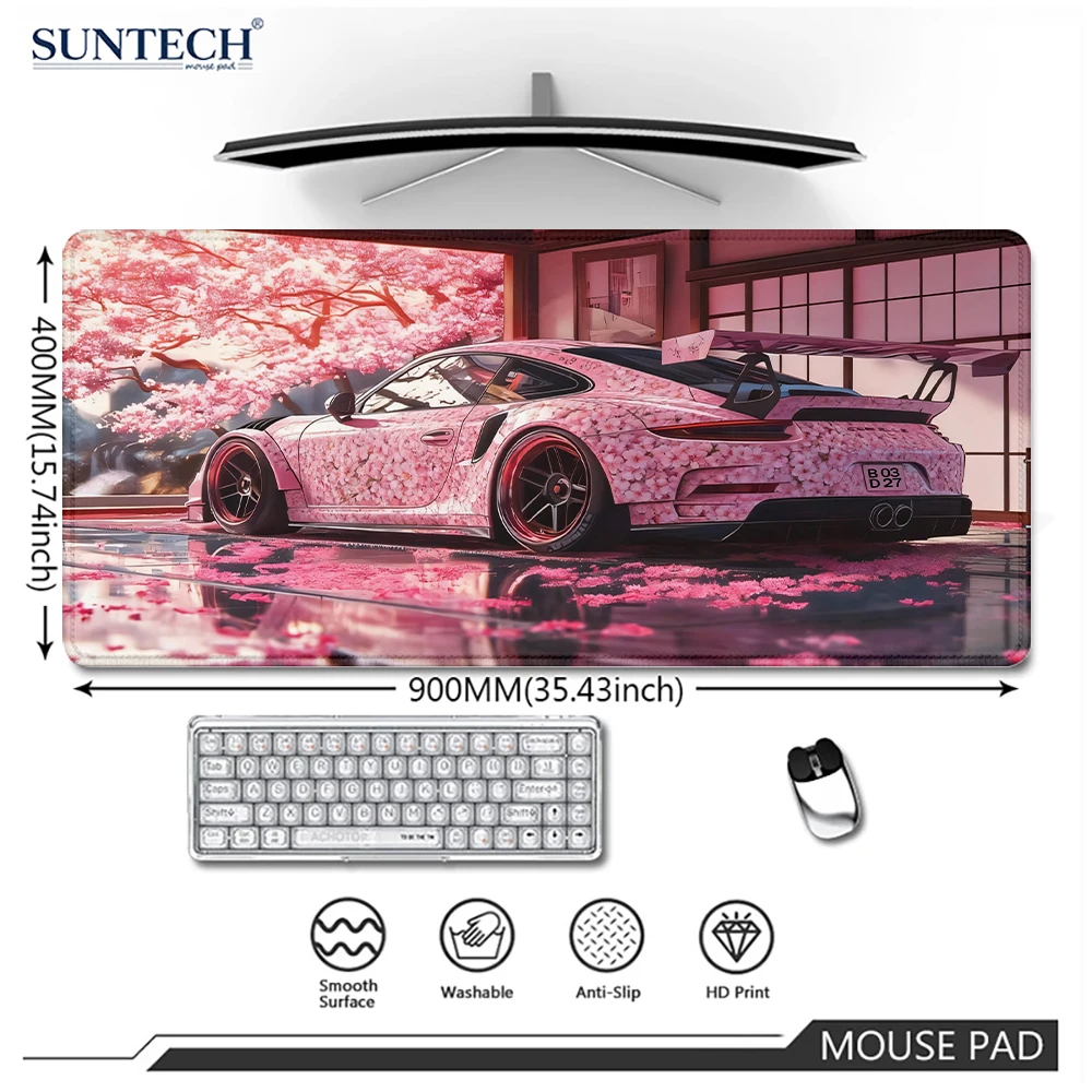 

1 шт. розовый коврик для мыши HD большой коврик для мыши 400X900 игровые коврики ПК компьютерная клавиатура XXL настольный коврик офисные аксессуары для интерьера ковер