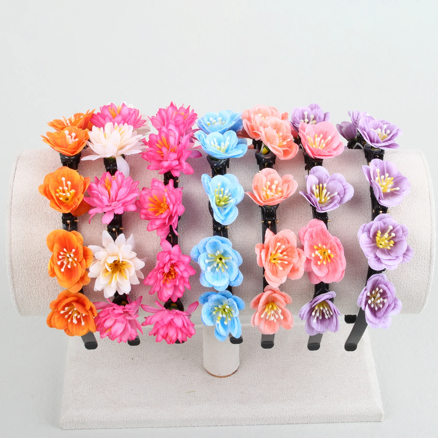 New Cute Flower Hairband for Girls Children Headbands with Hair Clip Flower Hairbands Birthday Gifts Headband Hair Accessories