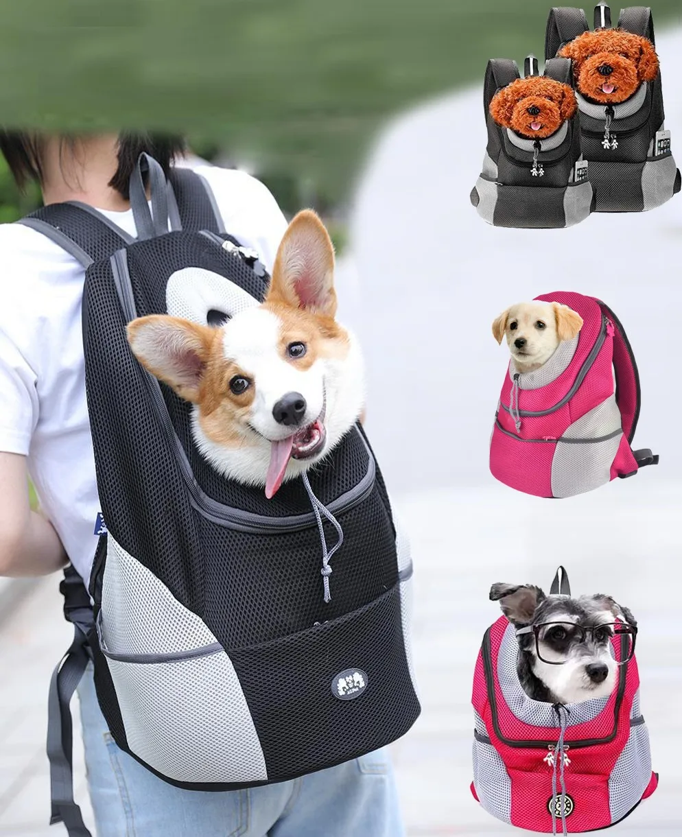 

Fashion Lightweight Outdoor Breathable Dog Backpack Backpack Puppy Cat Backpack Portable Travel Belt Chest Backpack Pet Supplies