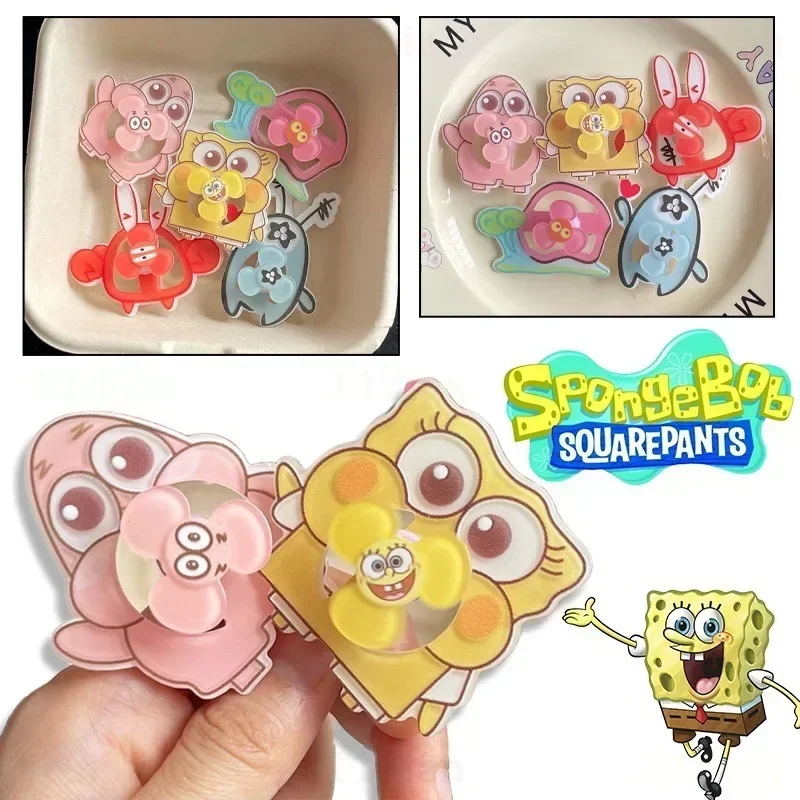 SpongeBob Hairpins Cartoon Cute Rotatable Girls Creativity BB Clip Bands Anime Women Fashion Headwear Kids Kawaii Hair Clips