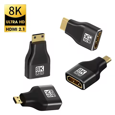 HDMI-compatible Adapter 90 270 Degree Right Angle Male to Female Converter 4K 60Hz 8K 120Hz HDTV Connector For PS4 Laptop TV Box