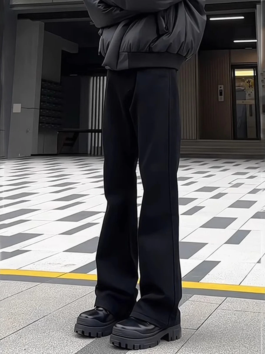 

Мужские джинсы Bla Fce с прямым кроем и подкладкой, осенне-зимние, в стиле High Street, Cleanfit, американские, эластичные, слегка расклешенные брюки