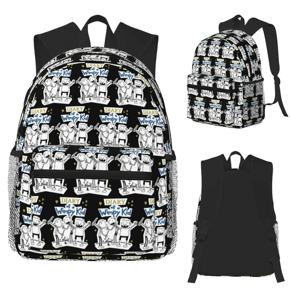 

Diary Of A Wimpy Kid Group Student Backpack School Bag Hiking Travel Daypack for Boys Girls Bookbag Shoulder Bags