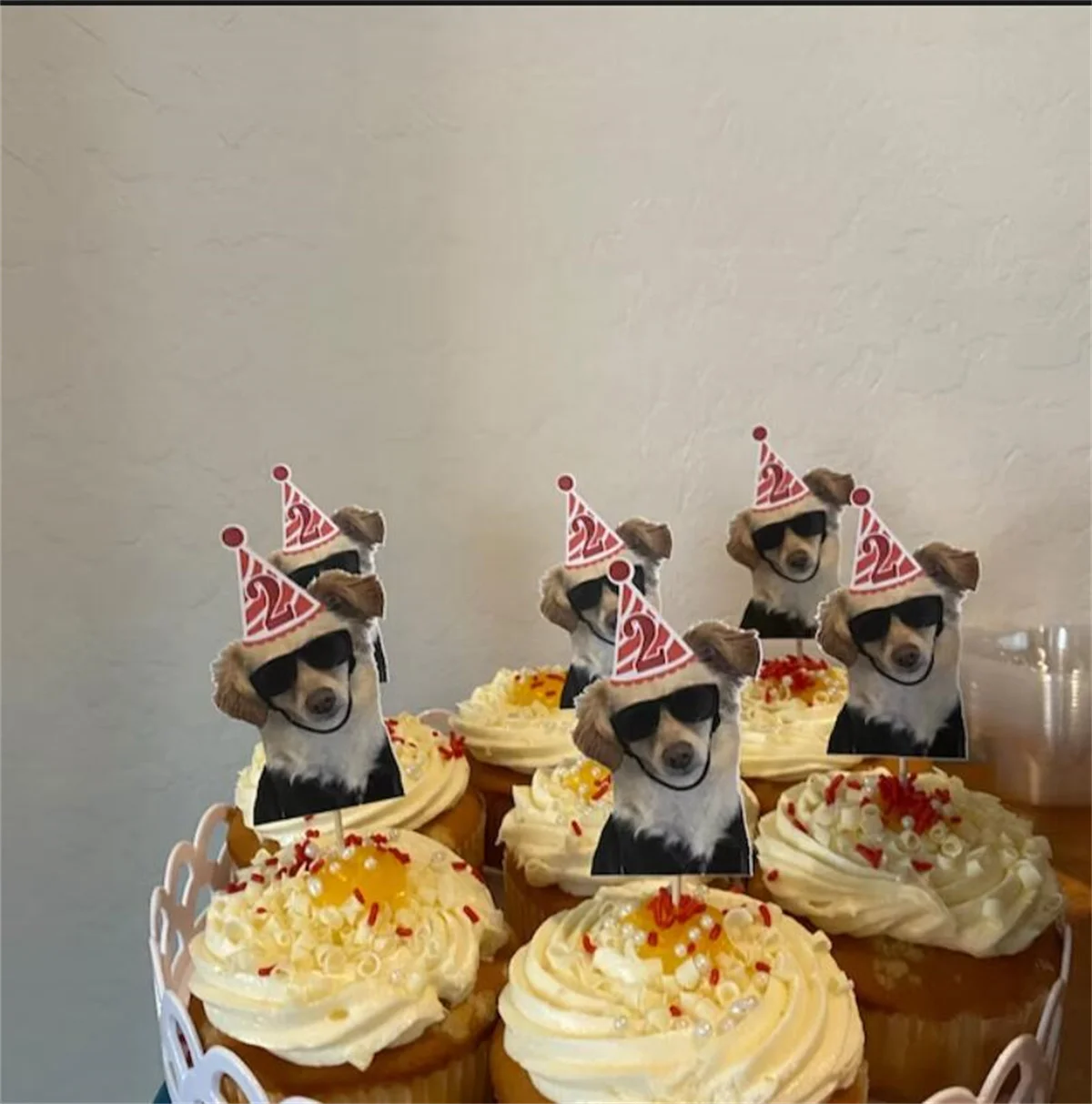 Custom face pet cupcake toppers, first birthday, 21st,30th,50th, bachelorette, dog decorations, Personalized Photo 12 count