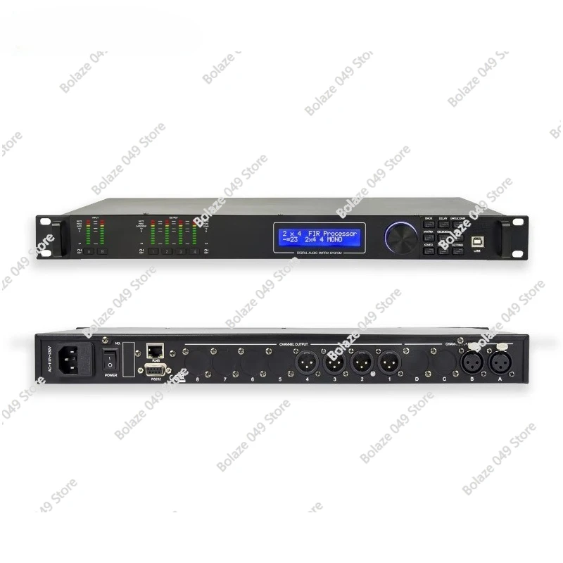 GAX-LA204 PA 2-in-4 Digital Audio Processor with 110dB Total Harmonic Distortion for professional stage crossover effects