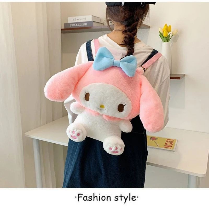 Tichetti Cinnamoroll Plush Cartoon Backpack Cute Kuromi My Melody Shoulder Messenger Bag To Send Girls A Birthday Present. view 4