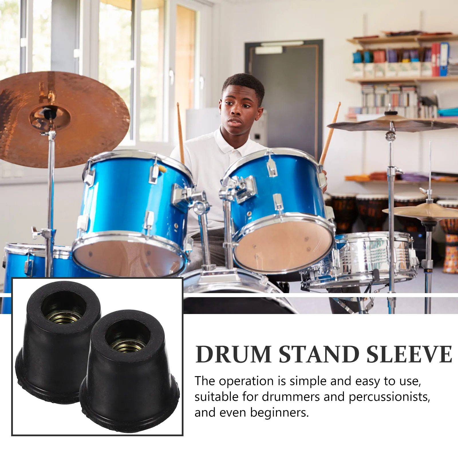 

10pcs Replacement Rubber Drum Stand Cushion Non-Slip Durable Support For Drum Kit Accessories Percussion Supply