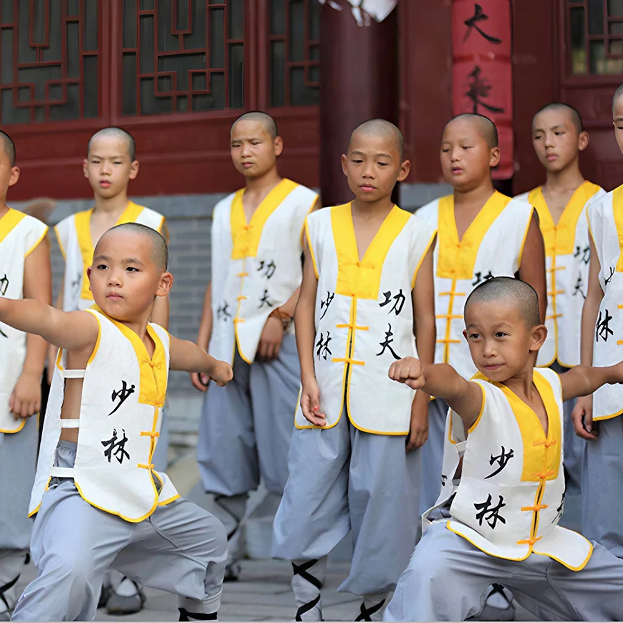 Shaolin Temple Cotton Linen Rough Cloth Rahan Shirt WuShu Performance Uniform Monastic Training Garment Songshan Special Use