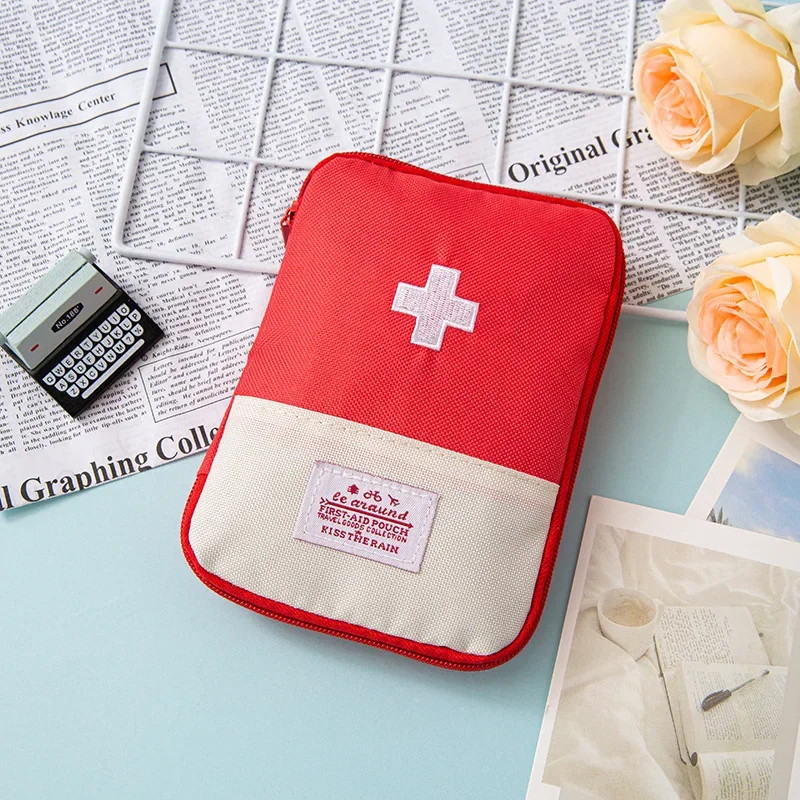 Mini First Aid Bag Empty Small Emergency Medicine Storage Bag First Aid Kit Bag for Outdoor Camping Hiking Home Travel Emergency