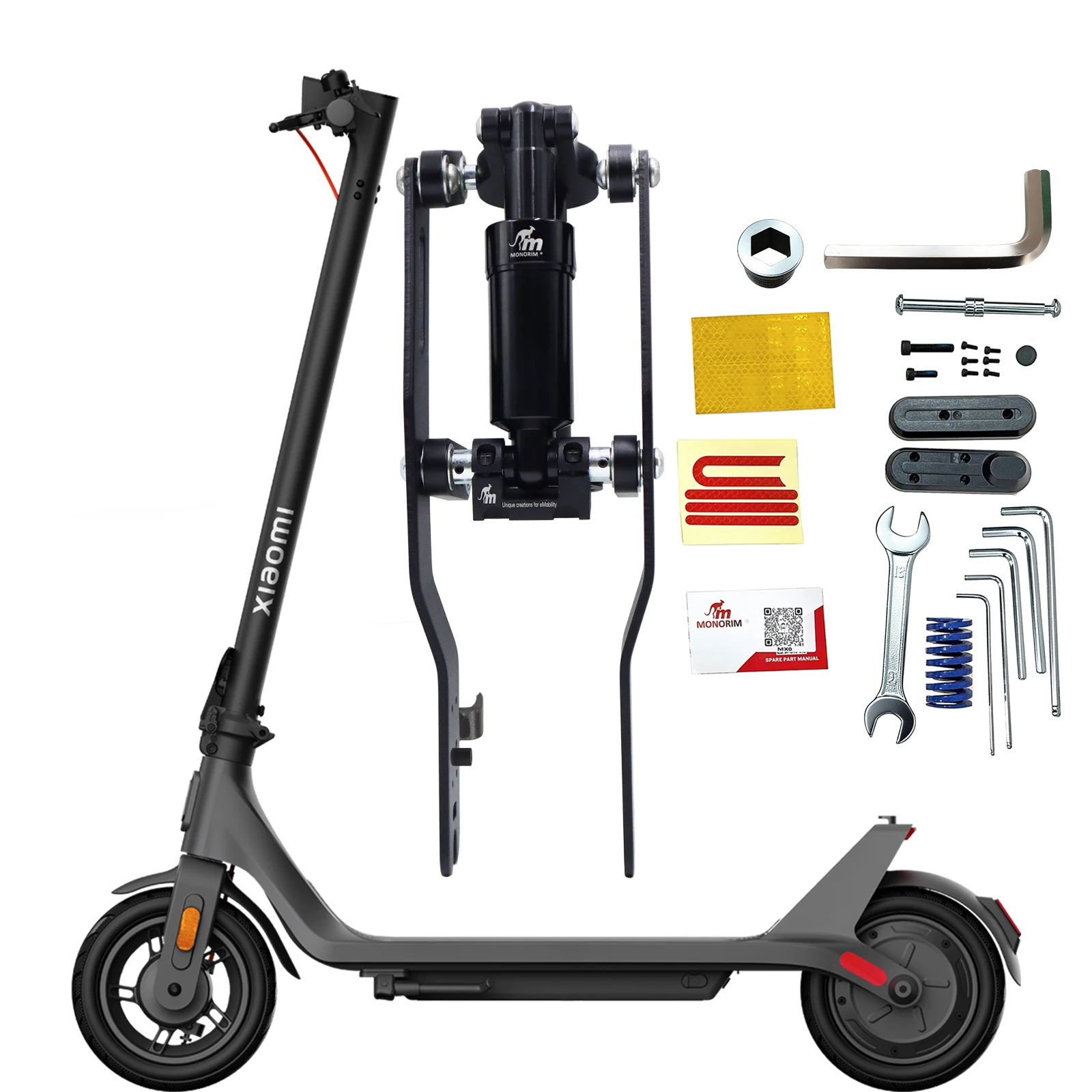 

Передняя подвеска Monorim для модели скутера xiaomi 4lite 2-го поколения M4L2, специально для аксессуаров для амортизаторов 8,5/10 дюймов