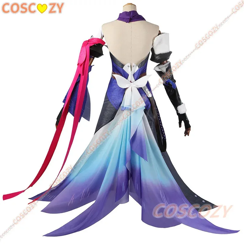Seele Cosplay Wig Costume New Game Honkai Star Rail Cosplay Wigs Seele Purple Dress Suit Long Hair Halloween Party Roleplay Suit