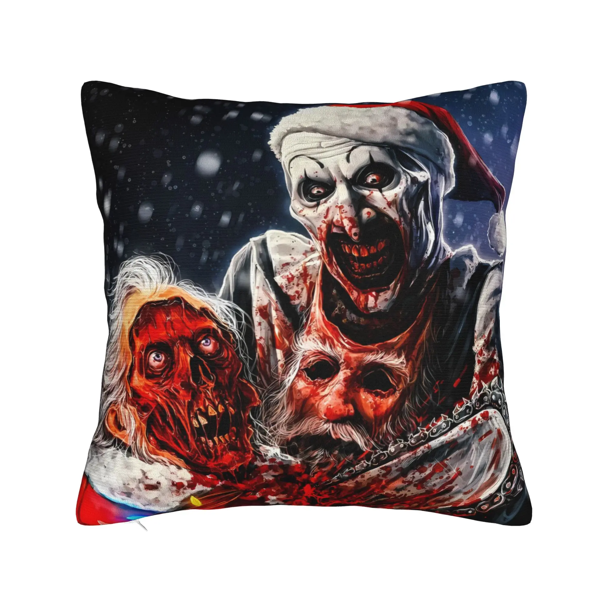 Pillow Cover Terrifier Movie  Vintage Pillow Case For Couch Sofa Bedroom Pillowcases