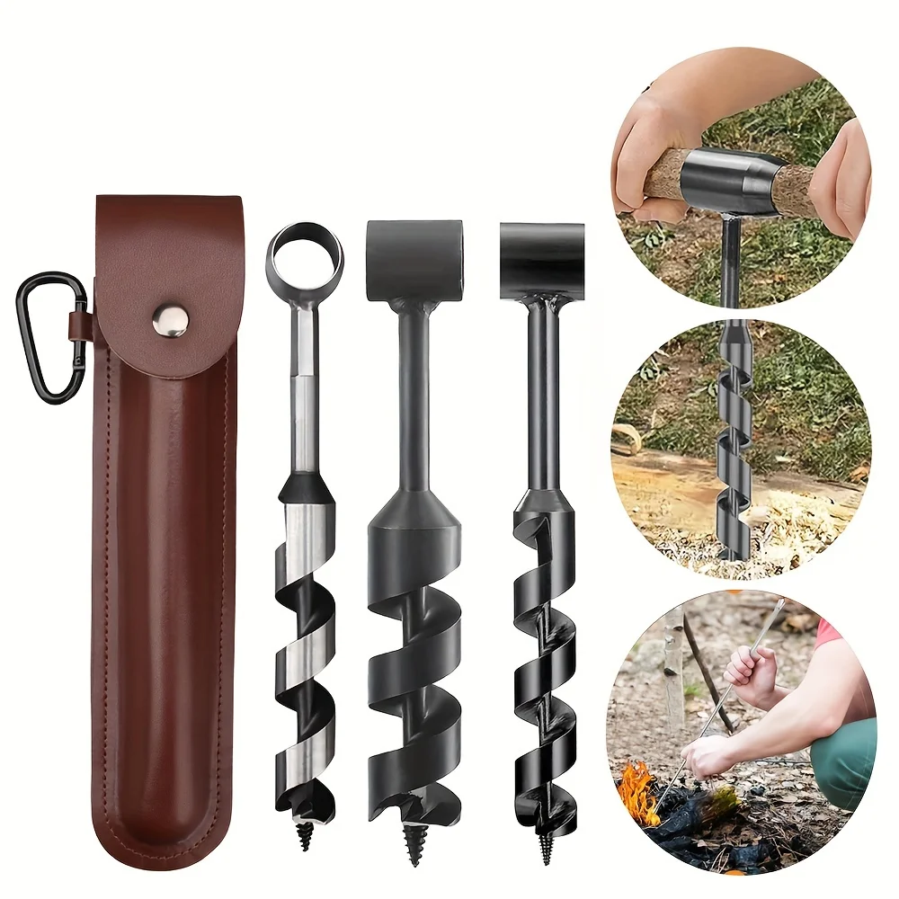 160mm Outdoor Survival Drill Auger Wrench Survival Gear Tool Sports Jungle Crafts Camping Bushcraft Accessories