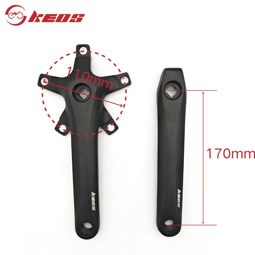 KEOS مربع تفتق كرانسيت CNC الألومنيوم 110BCD سلسلة ضيقة واسعة 7-12 سرعة دراجة السواعد 36-52T أجزاء دراجة الطريق خفيفة الوزن #2