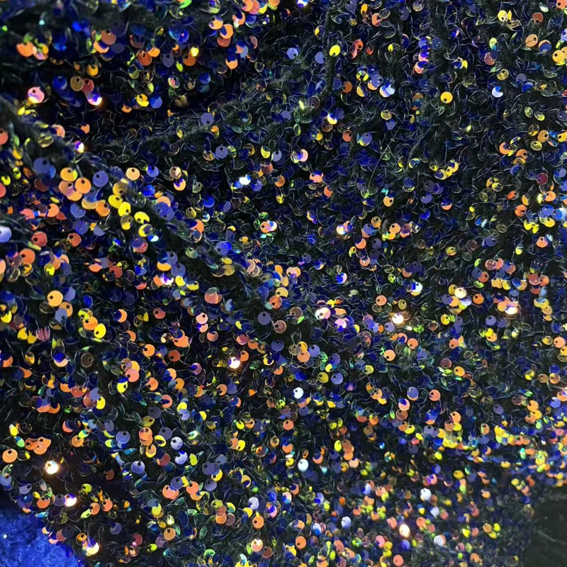 ผ้ากำมะหยี่ปักเลื่อมหรูหราสำหรับชุดราตรี ฉากหลัง การเต้นรำ ชุดแต่งกาย ตกแต่ง งาน DIY วัสดุสำหรับงานเย็บปักถักร้อย