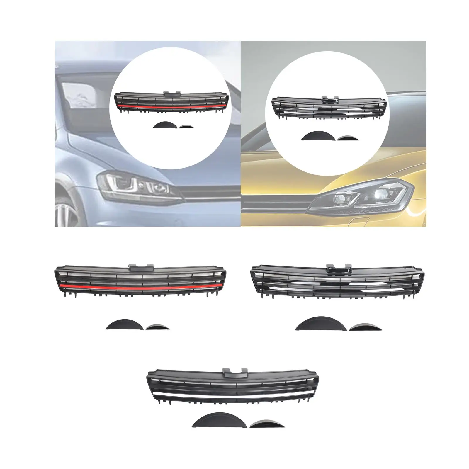 

Front Upper Center Grill 5G0853651 Easy Installation Accessories Repair Parts Replaces High Grille